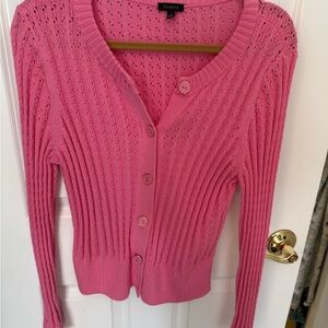 Talbots Vibrant Pink Cardigan Sweater